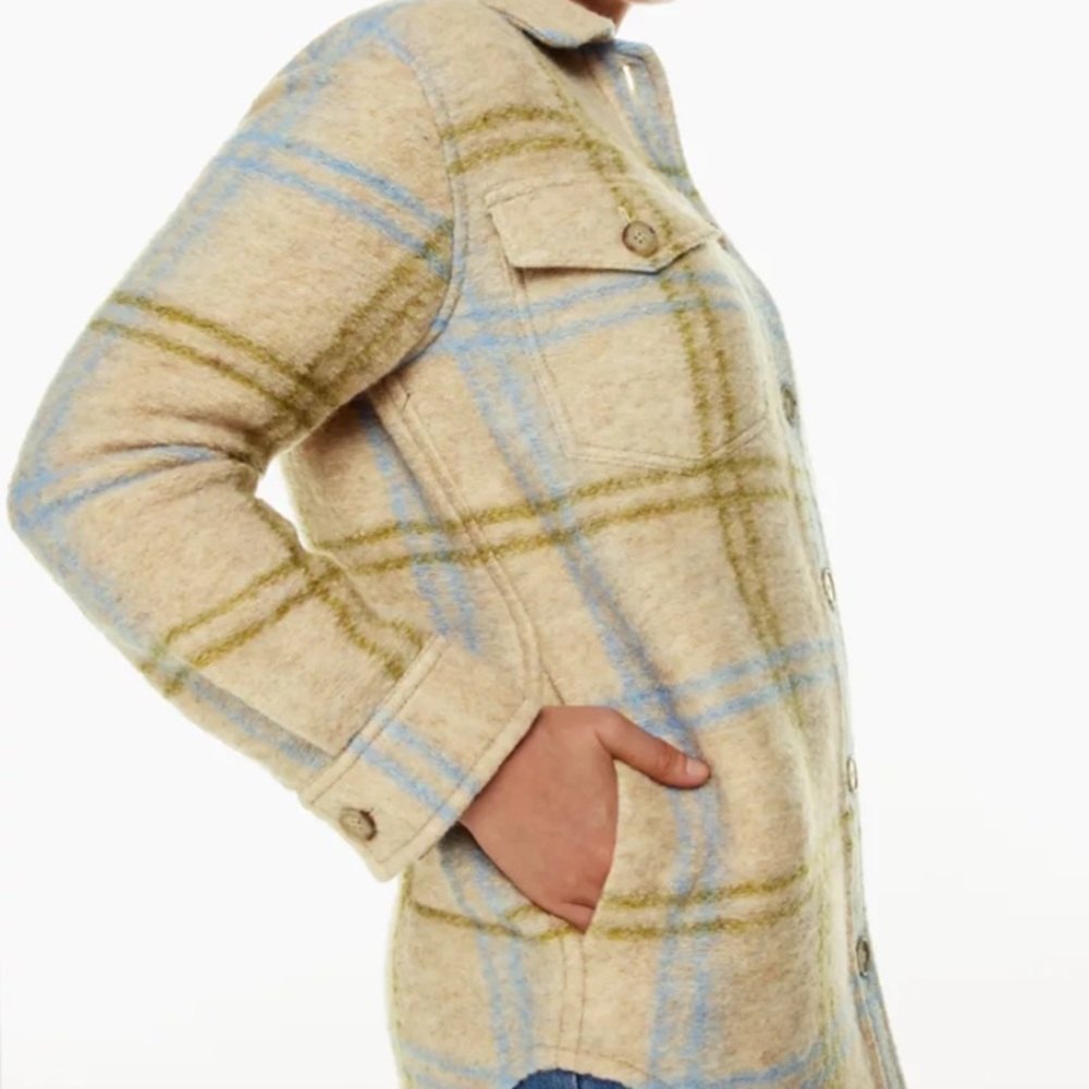 Aritzia Wilfred Free The Ganna™ Shirt Jacket in Marcel Lt Brc/ Azrn Bl |Size S - Picture 3 of 16